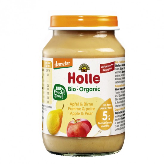 Βρεφική Τροφή Μήλο και Αχλάδι σε βάζο 190gr - Βιολογική