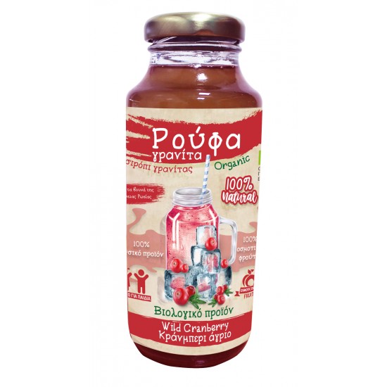 Σιρόπι Για Γρανίτα Άγριο Cranberry 300ml - Βιολογικό