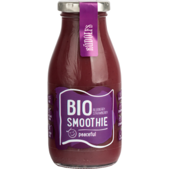 Smoothie Peaceful - Μύρτιλο, Φράουλα και σπόροι Chia 260ml - Βιολογικό