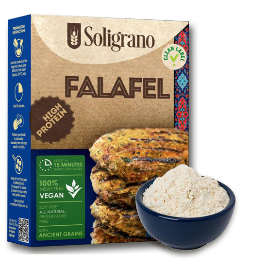 Burger vegan φαλάφελ VEGAN BURGERS SOLIGRANO